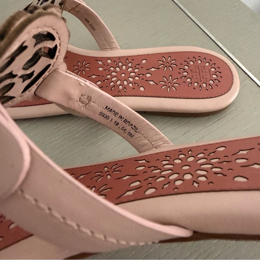 Tory Burch Miller Scalloped Sandals - Pink - Picture 4 of 5